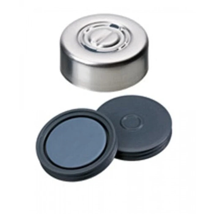 Kapak 13mm, Alüminyum, Şeffaf Lake, Ortadan Kopatirilir, Pharma-Fix-Septa, Butyl/Ptfe, 50° Shore A, 2.0mm 100 Adet