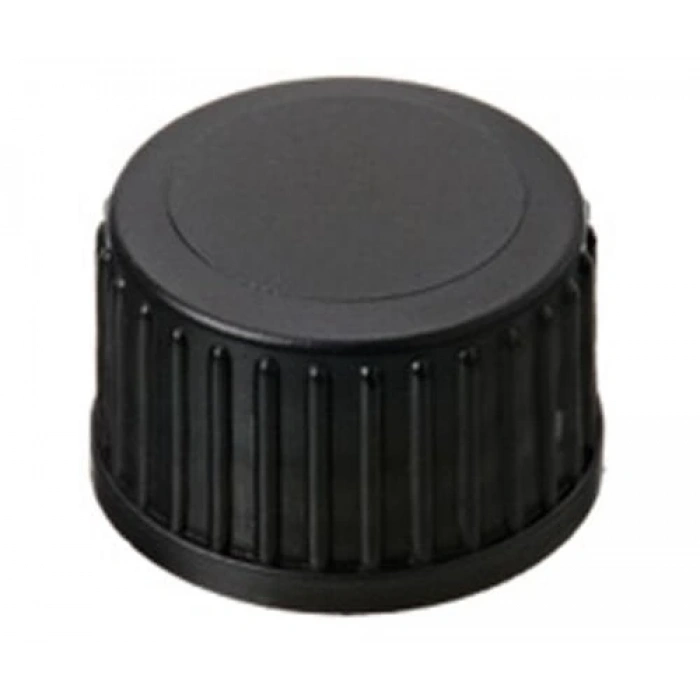 Kapak 18mm Vidalı Pp, Siyah, Üst Kapalı 100 Adet
