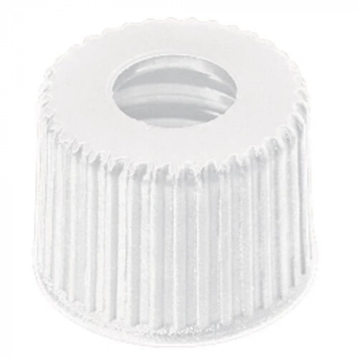 Kapak 8mm, Pp, Vidalı, Orta Delikli, Beyaz, 8-425 Thread 100 Adet