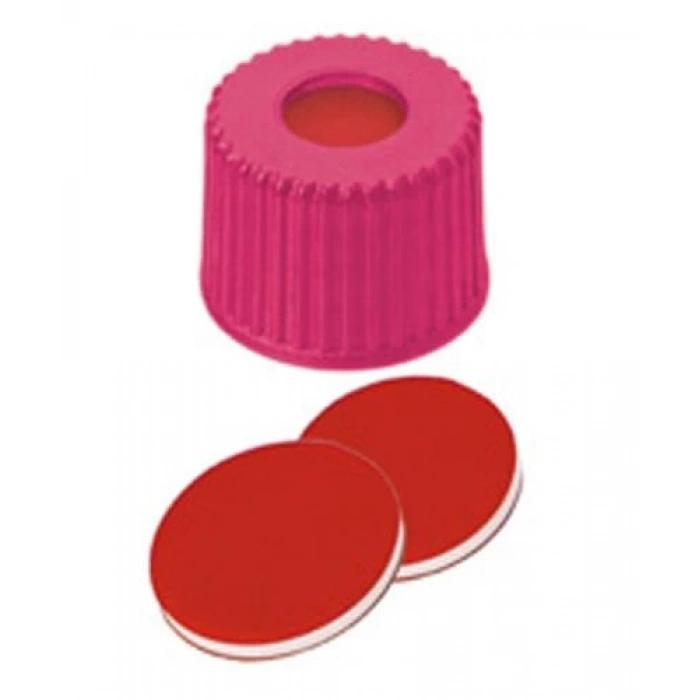 Kapak 8mm, Vidalı, Pembe - Orta Delikli, Ptfe Kırmızı/Silikon Beyaz/Ptfe Kırmızı, 45° Shore A, 1.0mm 100 Adet