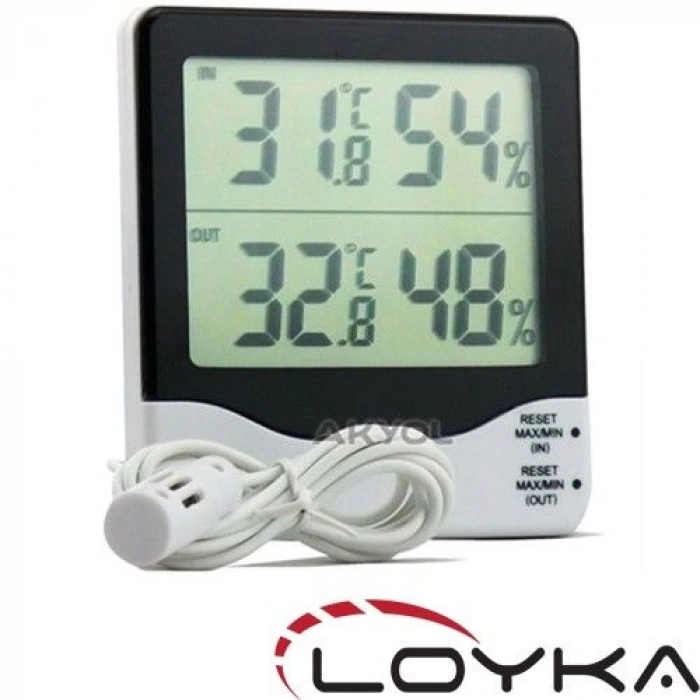 Loyka H300 İç ve Dış Ortam Sıcaklık ve Nem Ölçer