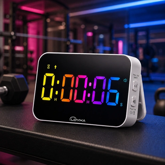 Loyka NEO RGB Renkli LED Dijital Saat | Şarjlı