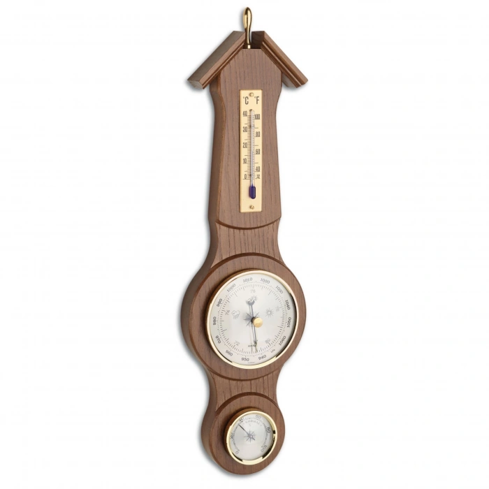 Masif ahşap analog hava istasyonu,Rutik Kaplamalı