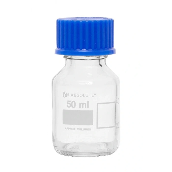 Mavi Vida Kapaklı Otoklavlanabilir Şişe 50 ml 10 Adet / Paket