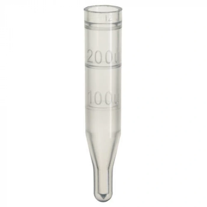 Micro Insert, 0,1 ml PP 29 X 6mm, Şeffaf , 10mm Top, Dolum Hatli 100 Adet