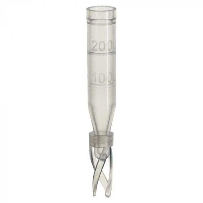 Micro Insert, 0,1ml PP 29 X 6mm, Şeffaf, 10mm Top, With Filling Lines And Attached Plastic Spring 100 Adet