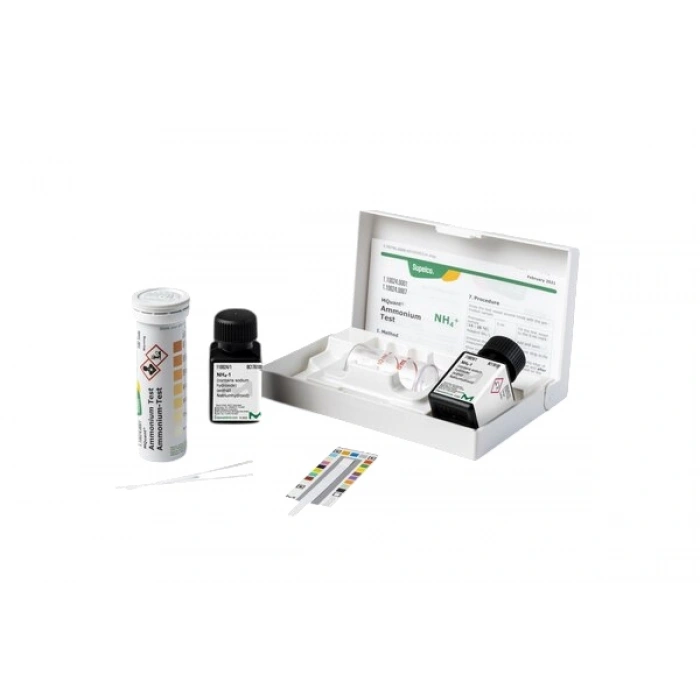 110024.0001 Merck Marka Mquant Amonyum Testi 10-30-60-100-200-400 Mg/L Nh4Metot : Nessler Test / Paket :100
