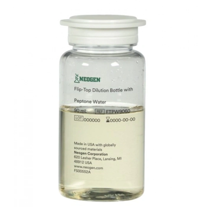 Neogen® Peptonlu Su İçeren Kapaklı Seyreltme Şişesi | FTPW9060 | 60 Adet