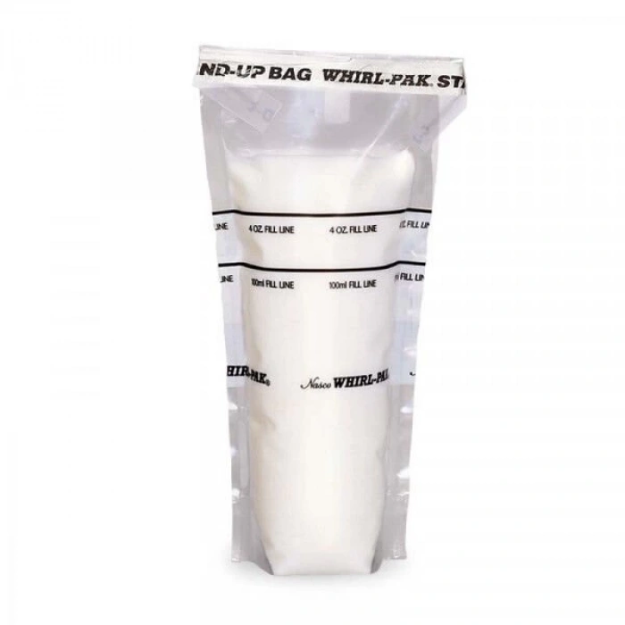 Numune Poşeti, Steril, 7,5 x 18.5 cm Ebatlarında, Yazı Yazmak İçin Beyaz Alan Vardır, Ayakta Durabilen 118 ml 500 Adet