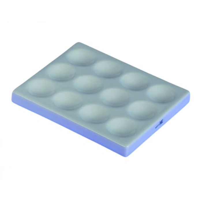 Porselen Plaka 6 Kuyucuklu, Spot Plates, U x D x Y: 115 x 80 x 12 mm, Çap: 36 mm, Derinlik: 11 mm 1 Adet