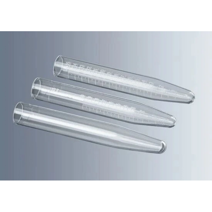 Santrifüj Tüpü, Cam, Borosilicate, Dibi Konik, Taksimatsız, Dudaksız, 15 ml