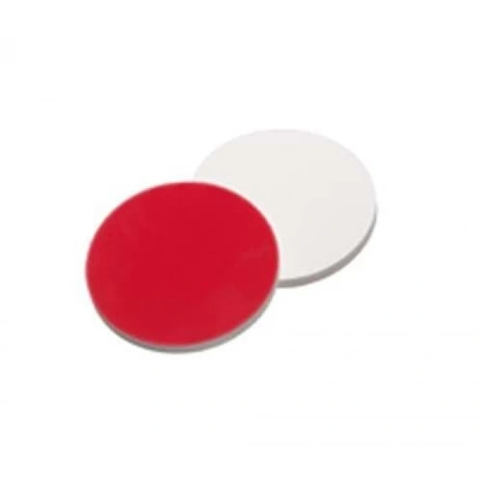 Septa 17mm, Silikon Beyaz/Ptfe Kırmızı, 45° Shore A, 1.3mm 100 Adet