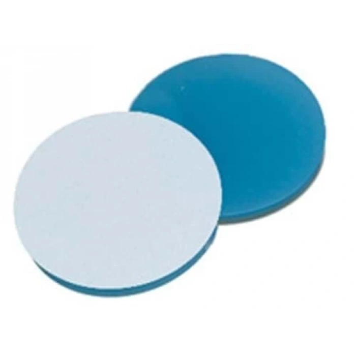 Septa 17mm, Silikon Şeffaf Mavi/Ptfe Beyaz, 45° Shore A, 1.3mm 100 Adet