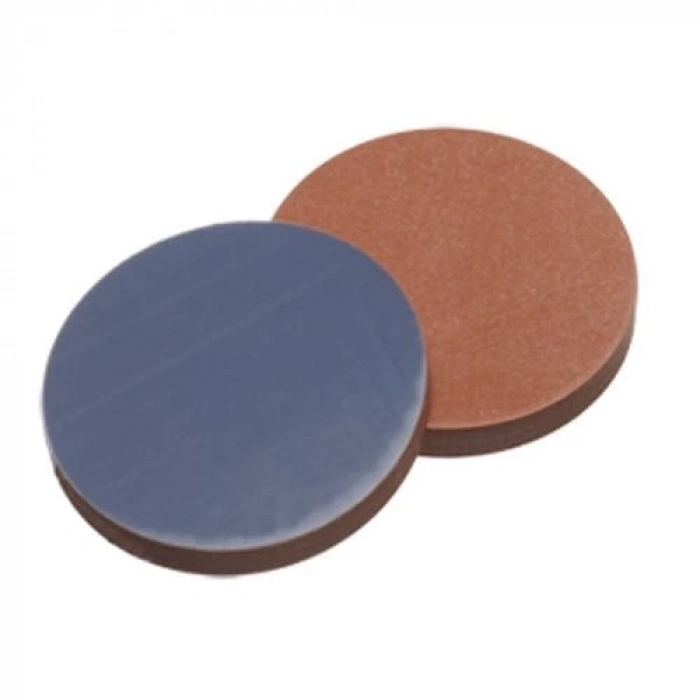 Septa 22mm, Butyl Kırmızı/Ptfe Gri, 55° Shore A, 2,5mm 100 Adet