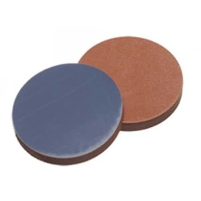 Septa13mm, Butyl Kırmızı/Ptfe Gri, 55° Shore A, 1,3mm 100 Adet