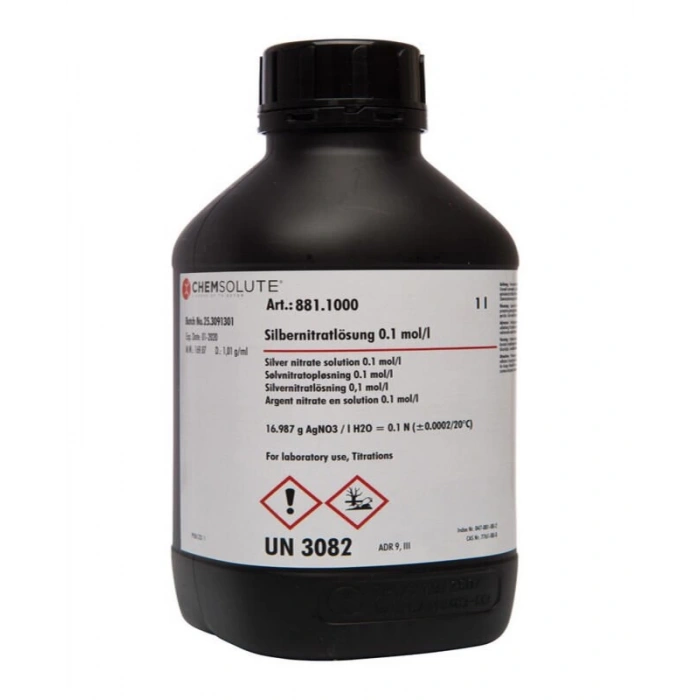 Silver Nitrate solution c(AgNO3)= 0.1 mol/L (0.1N) 1 Lt