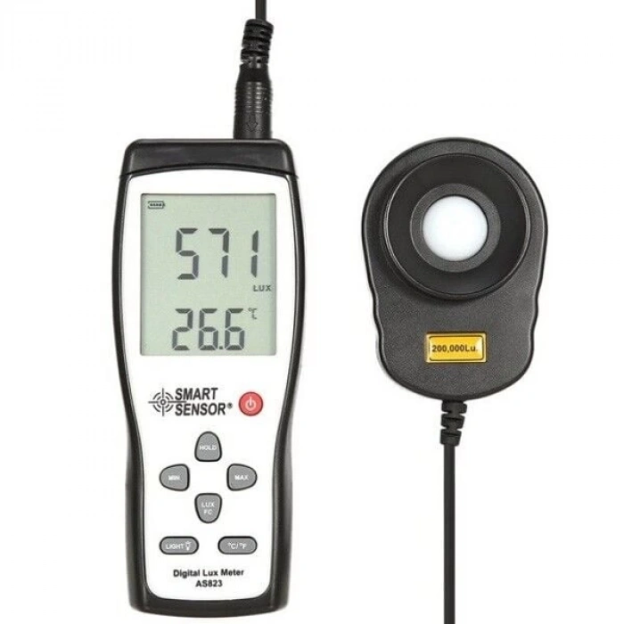 Smart Sensor AS 823 Spiral Kablolu Işık Ölçer Lüksmetre