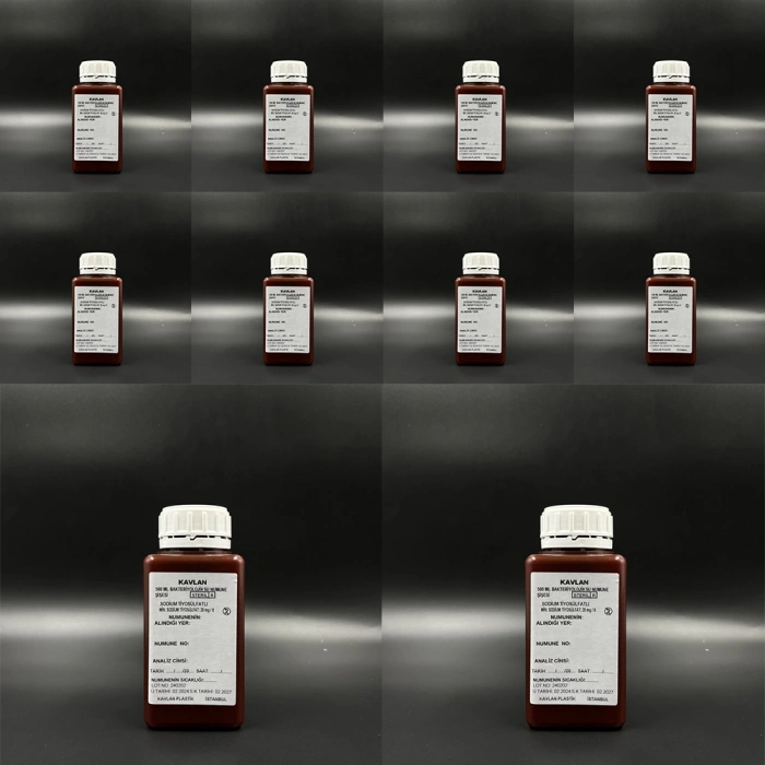 Su Numune Şişesi 250 ml Pp Tiyosülfatsız Gama Steril Amber 10 Adet