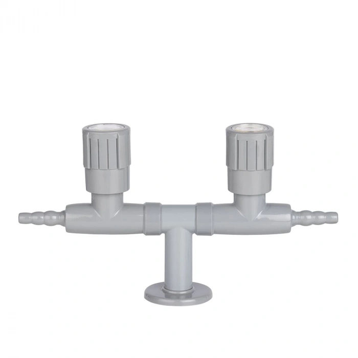 Tezgah Üstü Çift Çıkışlı Gaz Musluğu