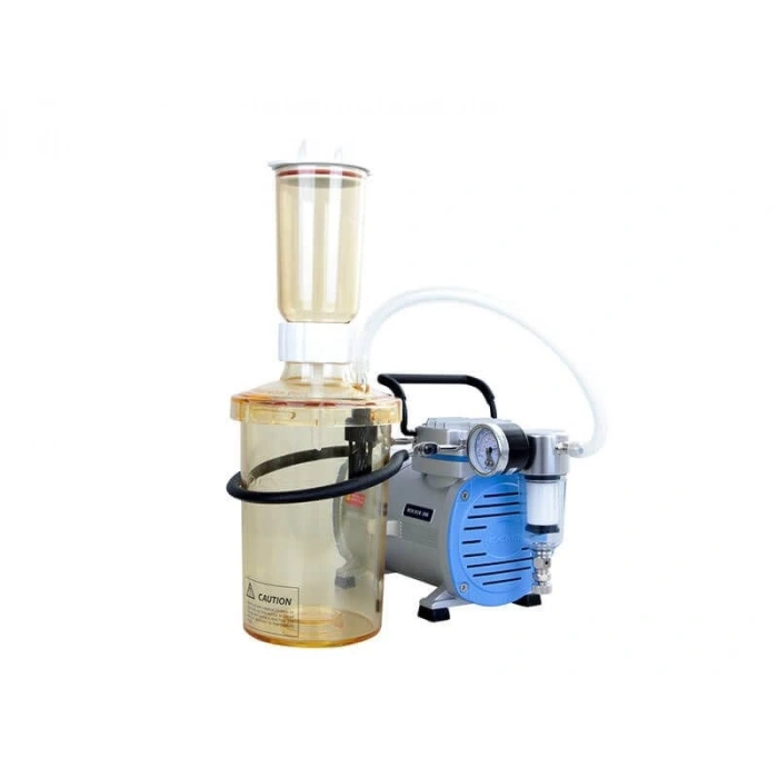 Vakum Pompası + Filtrasyon Sistemi, Yağsız, Kapasite 18 Lt, 670 mmHg (89.3 kPa), 220V/50Hz