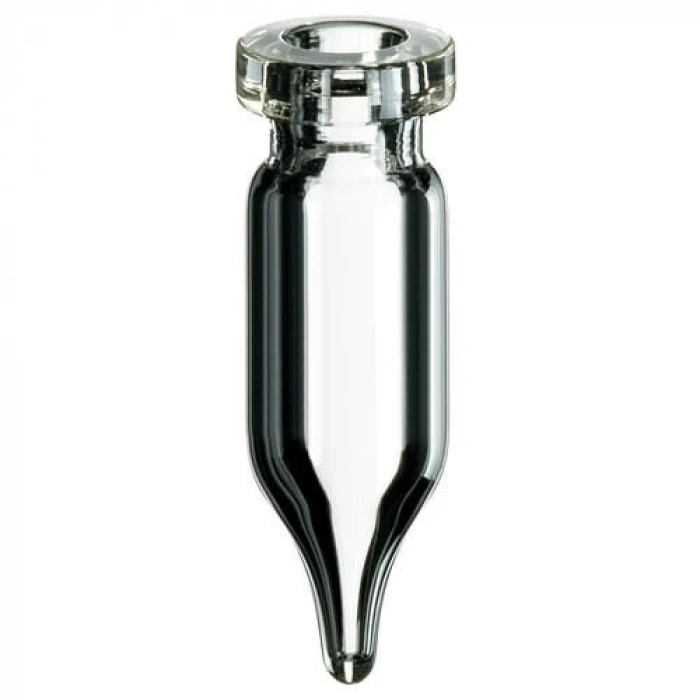 Vial 0,9ml, Mikro Kıvrım Boyunlu, 32 X 10mm, Şeffaf, 1. Hidrolitik Kalite, Konik 100 Adet