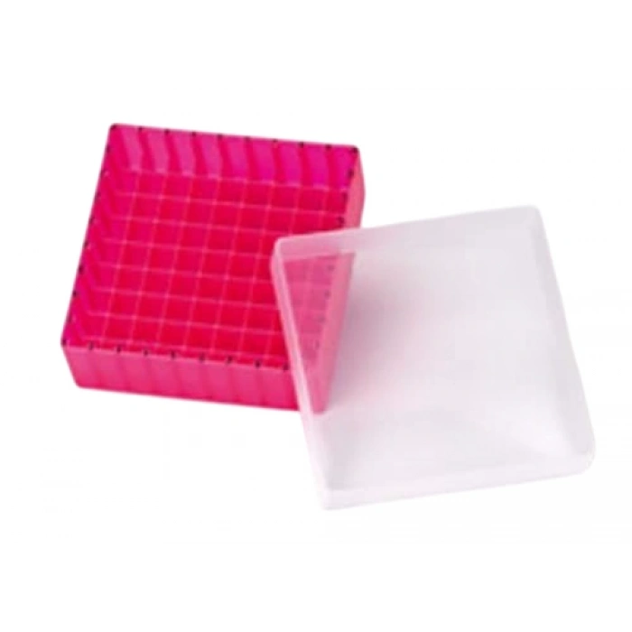 Vial Saklama Kutusu Pp, 1,5ml, 1,8ml Ve 2ml Vial İçin, Pembe, Kapak İle (130 X 130 X 45mm) 1 Adet