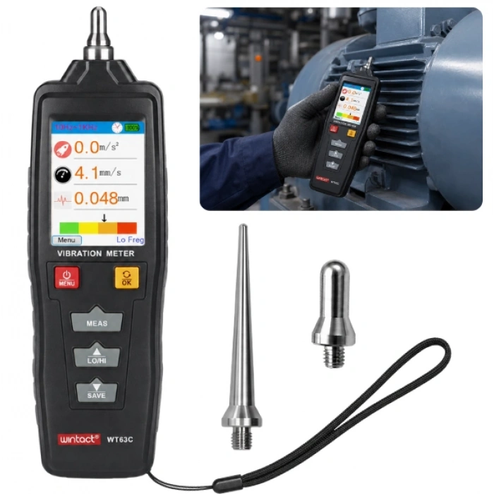 Wintact WT63C Renkli Ekranlı Vibrasyon Ölçüm Cihazı