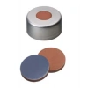 Kapak 13mm, Alüminyum, Şeffaf Lake, Orta Delikli, Butyl Kırmızı/Ptfe Gri, 55° Shore A, 2.0mm 100 Adet
