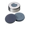 Kapak 20mm, Alüminyum, Düz, Orta Delikli, Kalıplı Septa, Butyl/Ptfe,Gri, 50° Shore A, 3.0mm 100 Adet