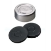 Kapak 20mm, Alüminyum, Düz, Ortadan Çıkarılır, Kalıplı Septa Butyl/Ptfe, Koyu Gri, 50° Shore A, 3.0mm 100 Adet