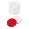 Kapak 20mm, Vidalı,Şeffaf, Üst Kapalı, 20-400 Thread, Natural Kauçuk, Kırmızı-Turuncu/Tef Şeffaf, 60° Shore A, 1,3mm 100 Adet