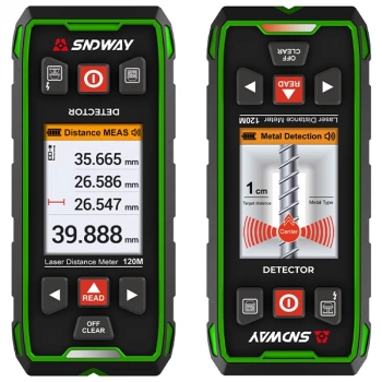 SW-6100GT Duvar Metal-Ahşap Dedektörü & Lazer Mesafe Ölçer 120M