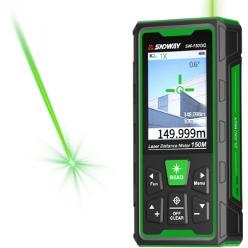 SW-150GQ Yeşil Lazerli 150 Metre Kameralı Lazermetre | Şarjlı ve IP68 Korumalı