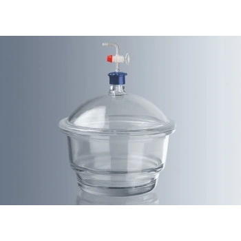 Desikatör, Cam, Disksiz, Plastik Tutacaklı, Musluklu, 300 mm