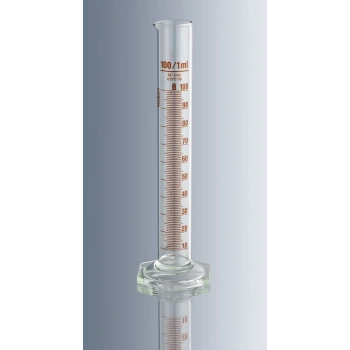 Mezür, Cam, B Sınıfı, Uzun Form, Amber Renk Taksimatlı, 25 ml