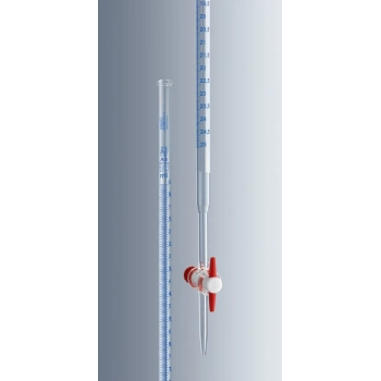 Büret, Cam, Mohr Modeli, AS Sınıfı, PTFE Musluklu, 100:0.2 ml