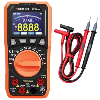 Victor 970 True RMS Dijital Multimetre | Renkli Ekran