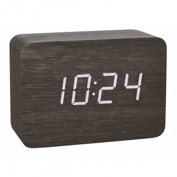 Ahşap görünümlü radyo kontrollü çalar saat tasarımı CLOCCO
