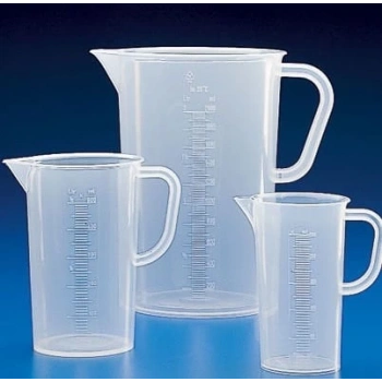 Beher - Kulplu Plastik (Pp) Mat  Taksimatları Kalıp Üzerine Baskılı 3000 Ml