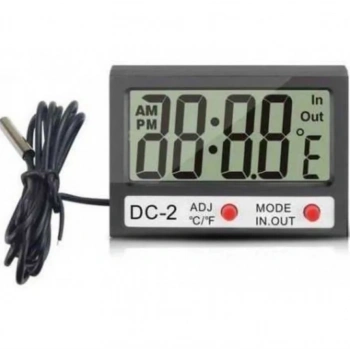 DC-2 Mini Kablolu İç-Dış Termometre Saat (3 lü Paket)
