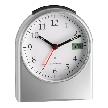 Dijital saniye göstergeli analog radyo kontrollü çalar saat