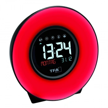 Doğa sesleri ve renk değiştiren ruh hali ışığına sahip ışıklı çalar saat MOOD LIGHT