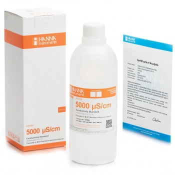 HI7039L 5000 µS/cm EC value @ 25°C, 500 mL bottle