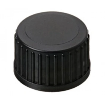 Kapak 18mm Vidalı Pp, Siyah, Üst Kapalı 100 Adet