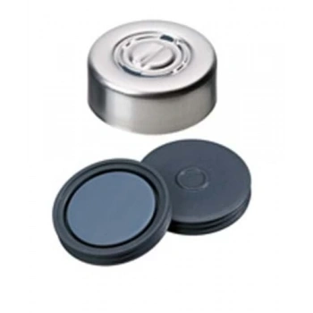 Kapak 20mm, Alüminyum, Düz, Ortadan Çikalir, Pharma-Fix-Septa, Butyl/Ptfe, 50° Shore A, 3.0mm 100 Adet
