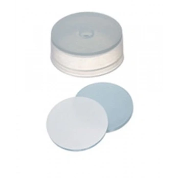 Kapak 22mm, Şeffaf, Orta Delikli, Kapak Yüksekliği: 8,4mm, Silikon Şeffaf Mavi/Ptfe Beyaz, 45° Shore A, 1,3mm 100 Adet