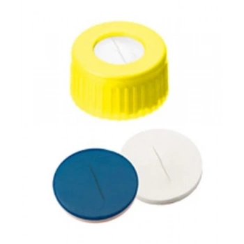 Kapak 9mm, Pp, Sarı, Orta Delikli, Ptfe Virginal, Silikon Beyaz/Ptfe Mavi, 55° Shore A, 1.0mm, Silanlanmiş 100 Adet