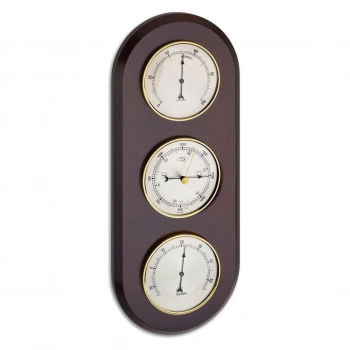 Masif ahşap yapılmış analog hava istasyonu