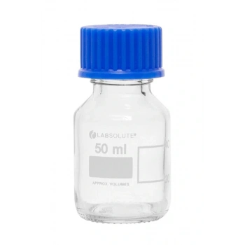 Mavi Vida Kapaklı Otoklavlanabilir Şişe 50 ml 10 Adet / Paket