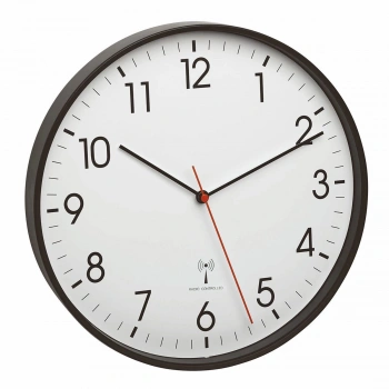 Metal çerçeveli analog radyo kontrollü duvar saati